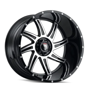 American Truxx – VORTEX – Black – 20″x10″ -24mm – Summer Wheels – AT162-2173BM-24